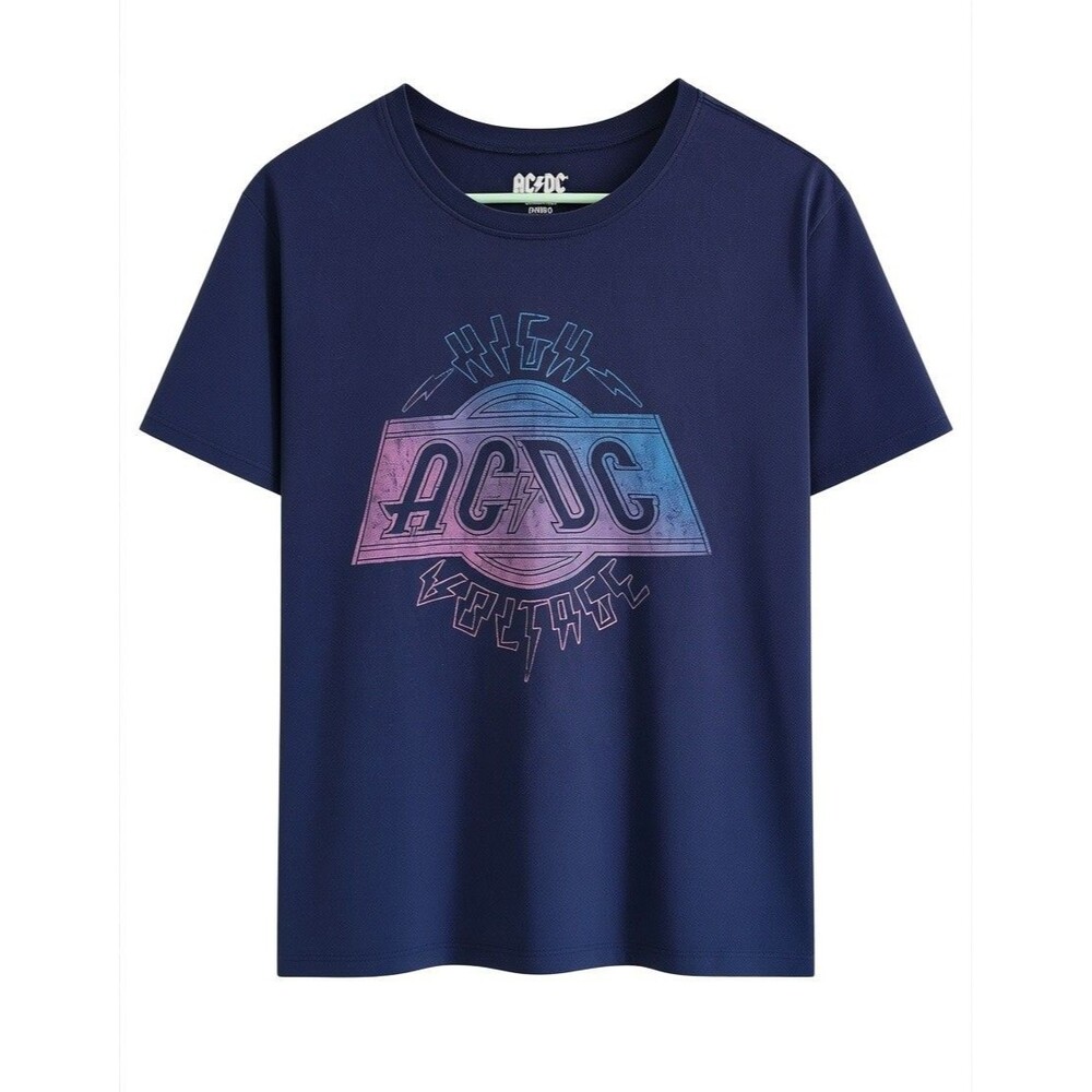 AC / DC Blue Band T - shirt - 'High Voltage' Album Art Graphic - Size - Small